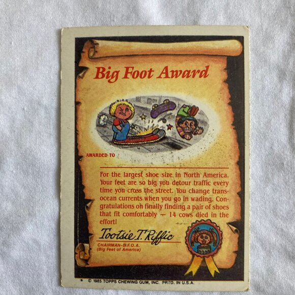 Garbage Pail Kids Card 1985 Topps - 63a Spacey Stacy - Picture 2 of 2